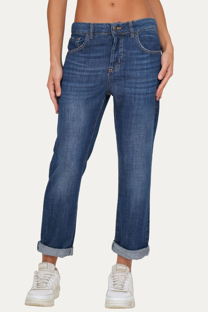 Jeans boyfriend SAMMY tessuto slegato Soft - Denim Blu