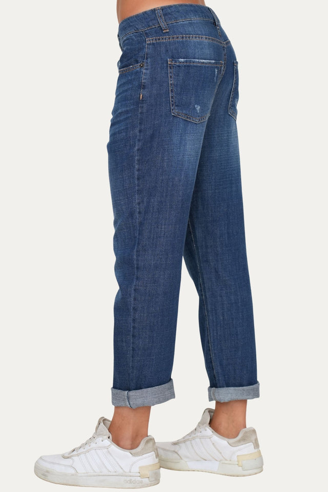 Jeans boyfriend SAMMY tessuto slegato Soft - Denim Blu