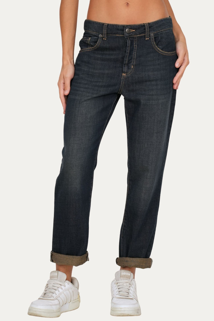 Jeans boyfriend SAMMY tessuto slegato Soft - Denim Thè