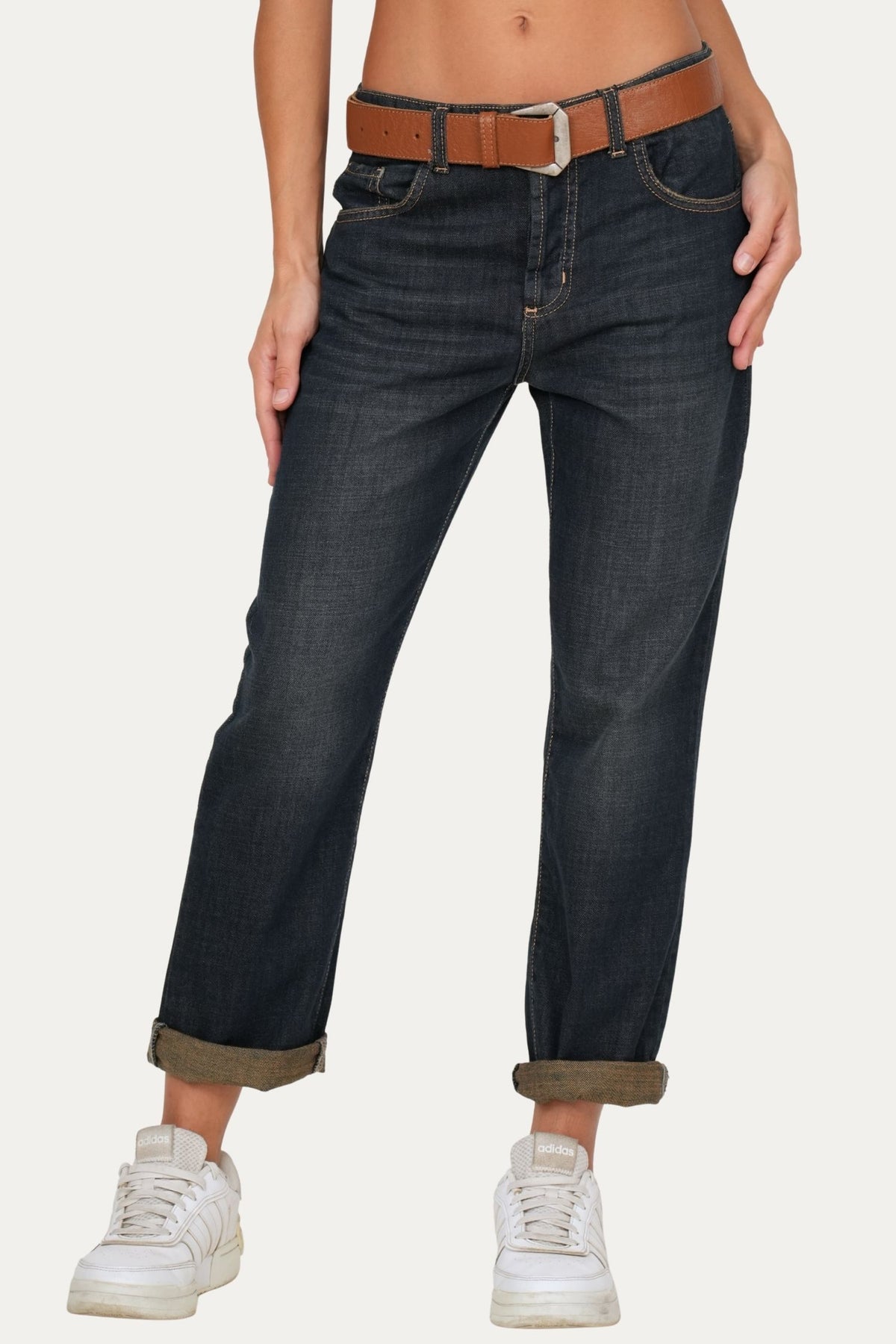 Jeans boyfriend SAMMY tessuto slegato Soft - Denim Thè