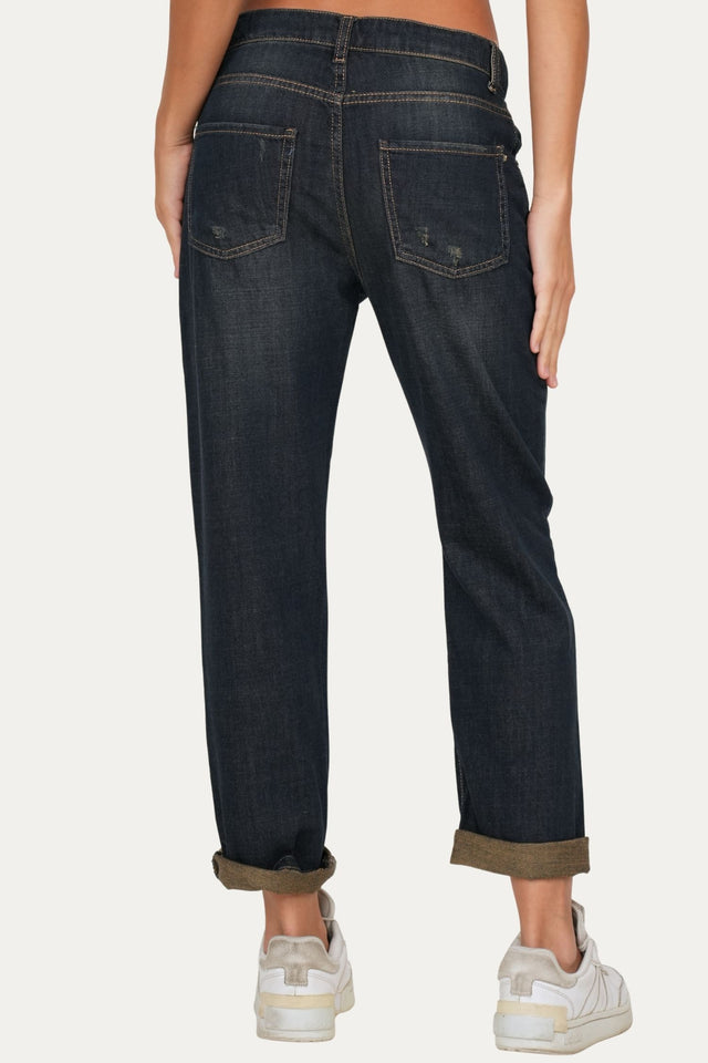 Jeans boyfriend SAMMY tessuto slegato Soft - Denim Thè