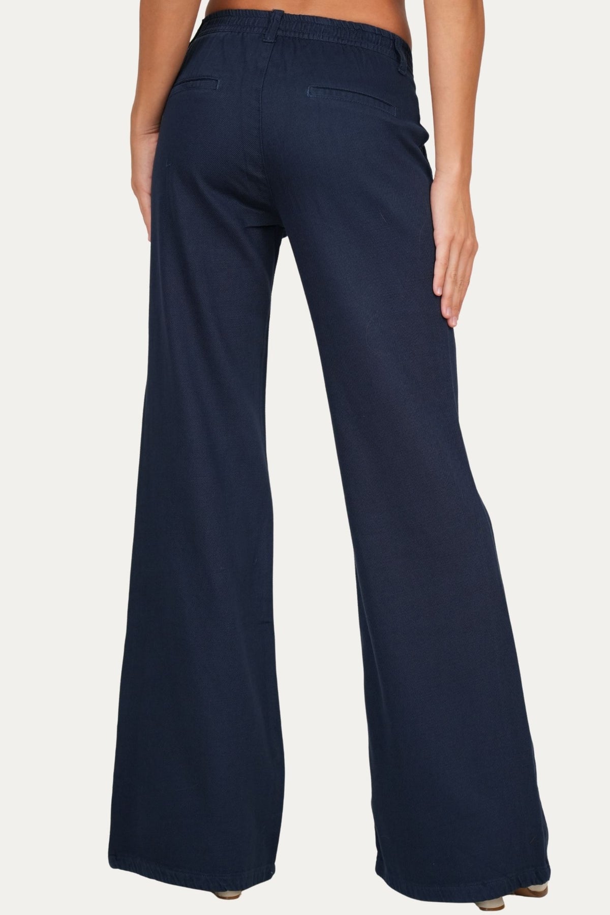 Pantalone palazzo LIA in cotone slegato - Blu