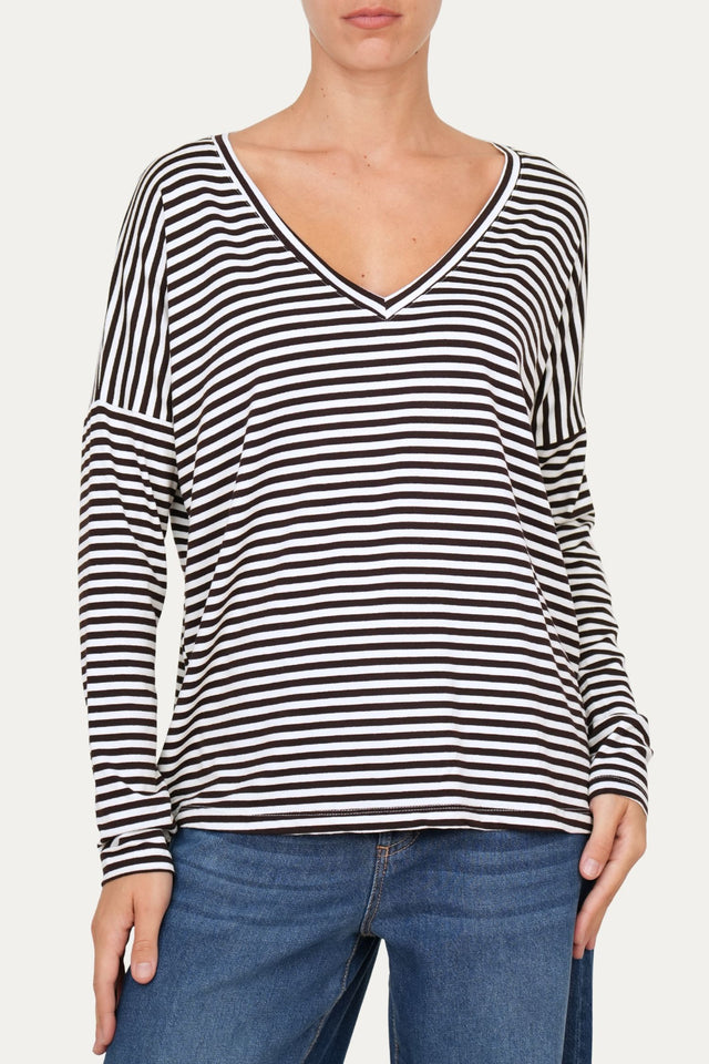 Maglia scollo a V Comfy - Moro