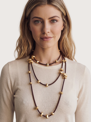 Collana filo ciottoli d'oro - Moro
