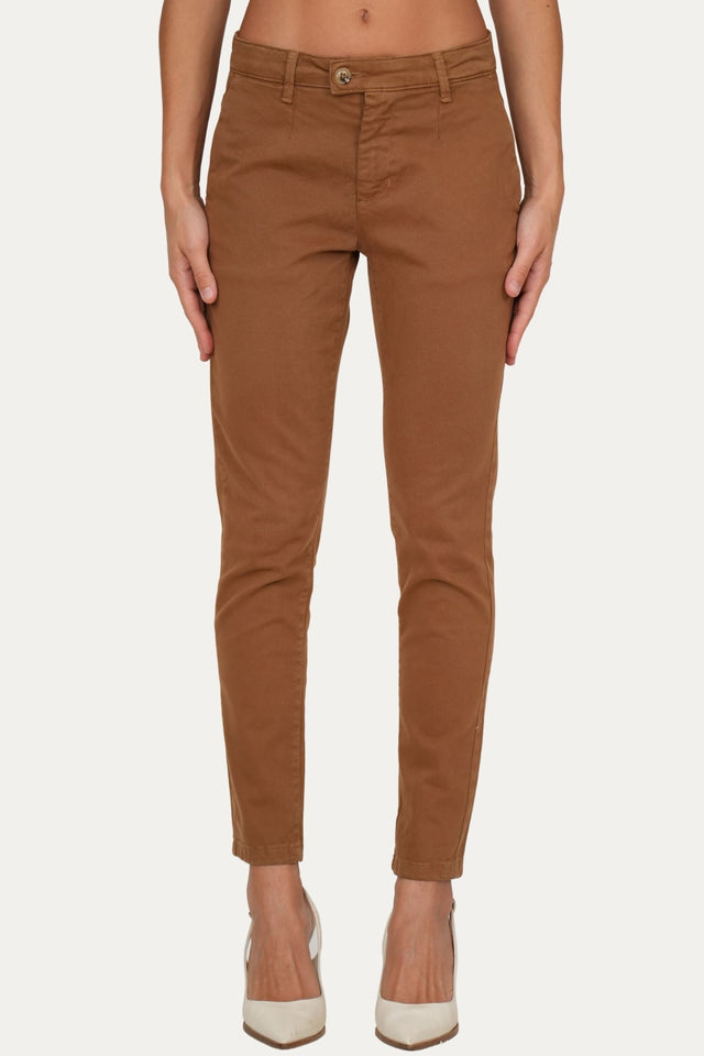 Pantalone CHINO in cotone gabardina - Cammello