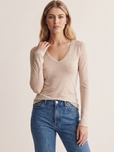 Cachemirina ultralight scollo a V - Beige