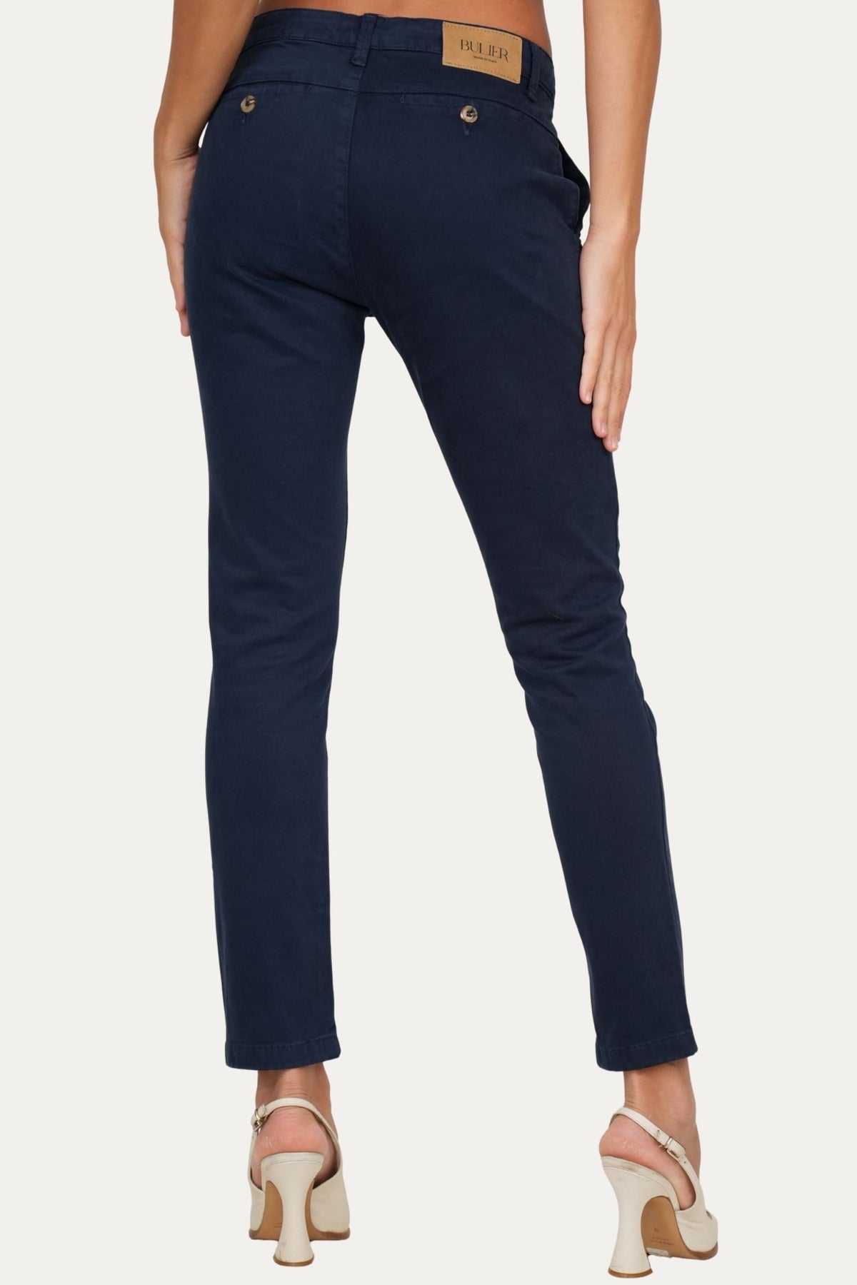 Pantalone CHINO in cotone gabardina - Blu