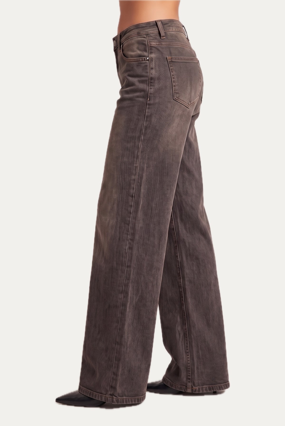 Jeans palazzo DEA tessuto Comfort - Denim Brown