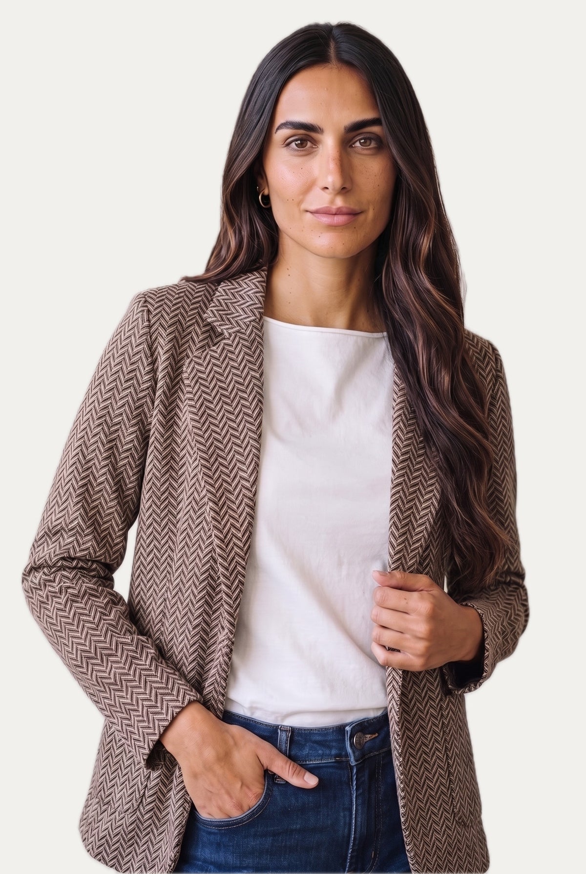 Giacca spigata monopetto classy - Moro Beige
