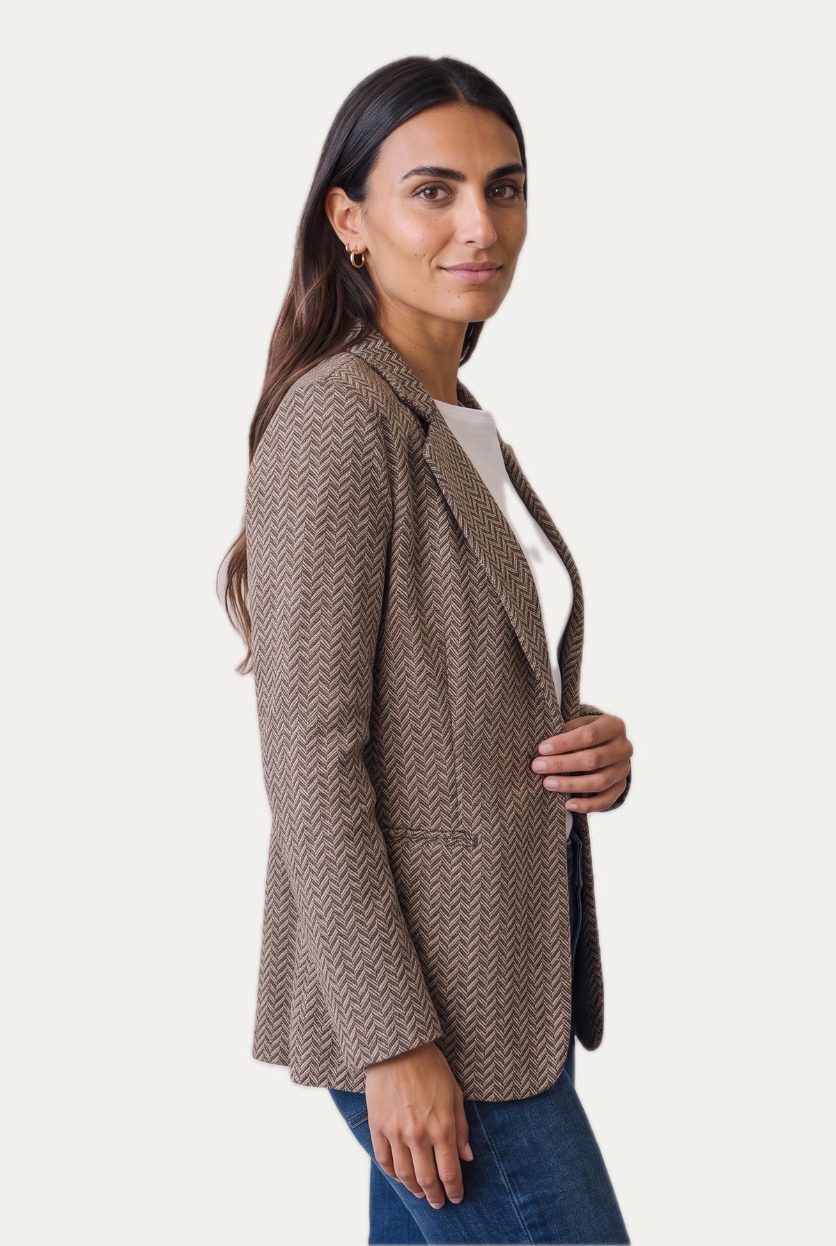 Giacca spigata monopetto classy - Moro Beige
