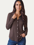 Camicia Jersey di Viscosa MILLY - Moro