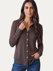 Camicia Jersey di Viscosa MILLY - Moro