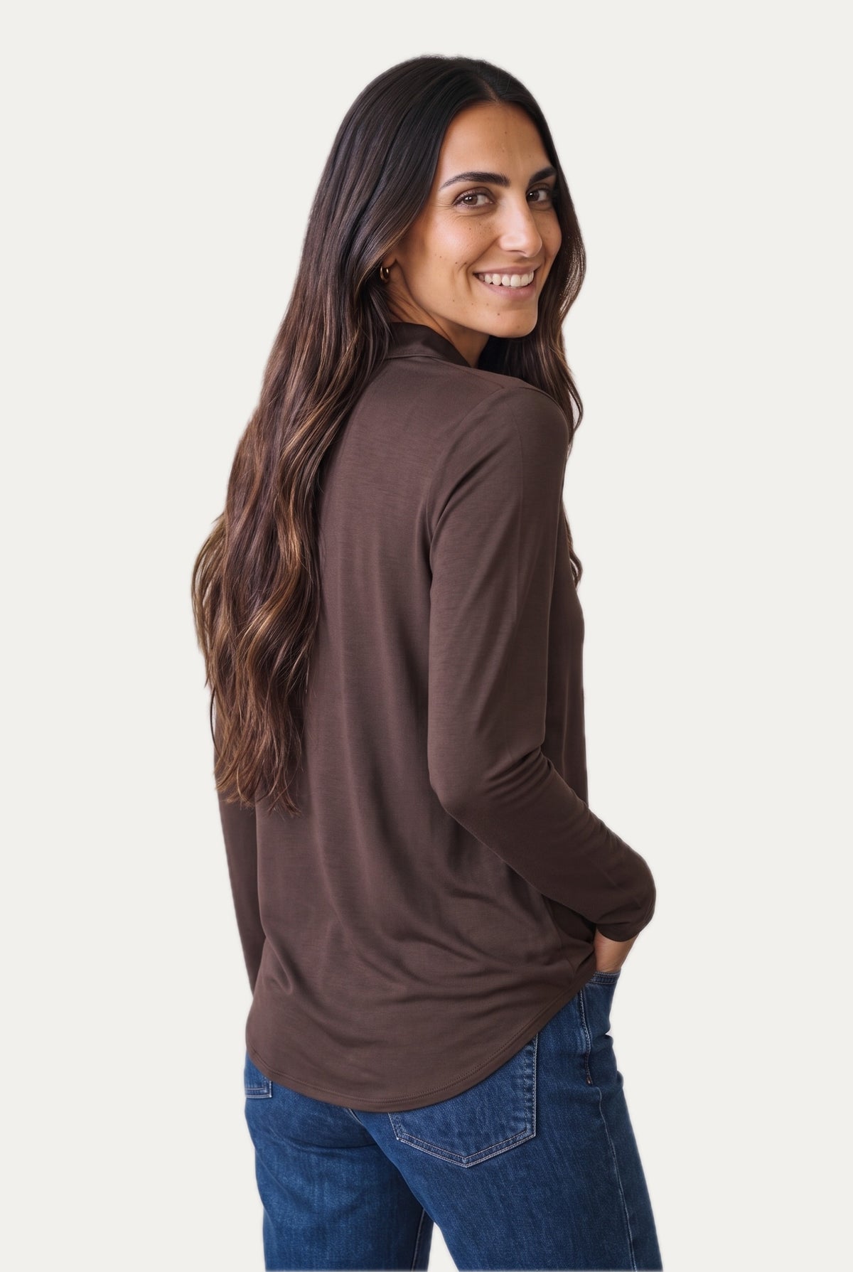 Camicia Jersey di Viscosa MILLY - Moro