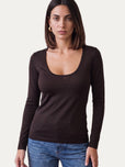 Cachemirina ultralight scollo madonna - Moro