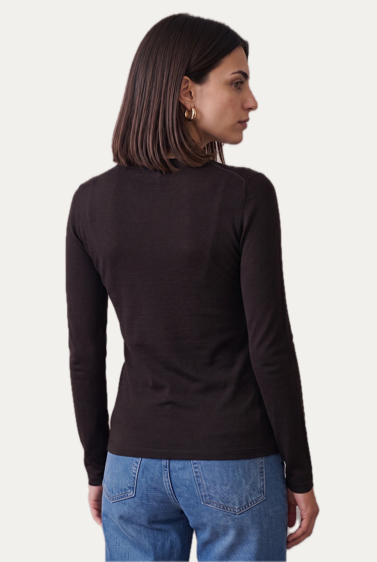 Cachemirina ultralight scollo madonna - Moro