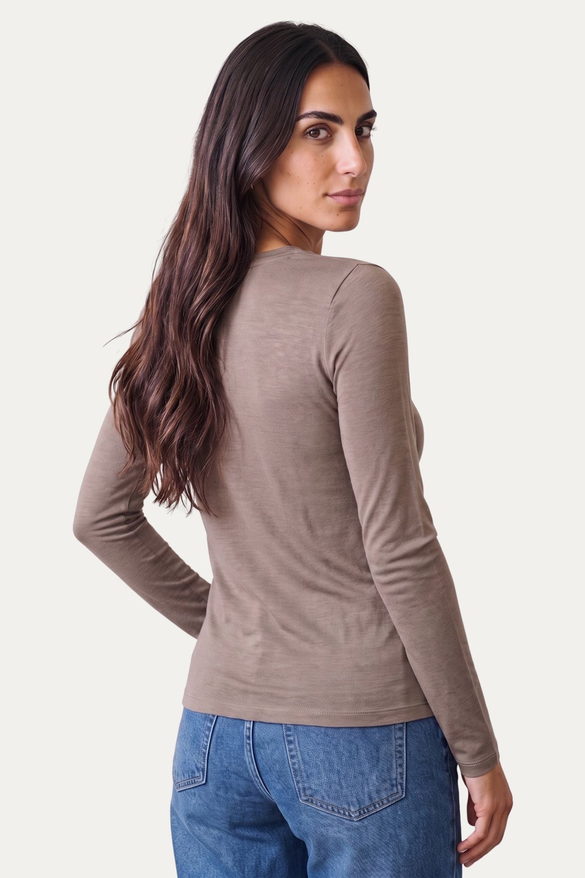 Cachemirina ultralight girocollo - Taupe