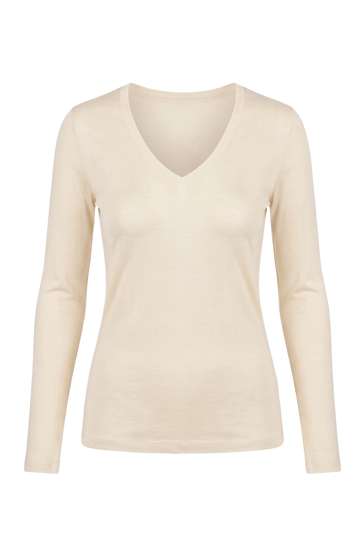 Cachemirina ultralight scollo a V - Panna