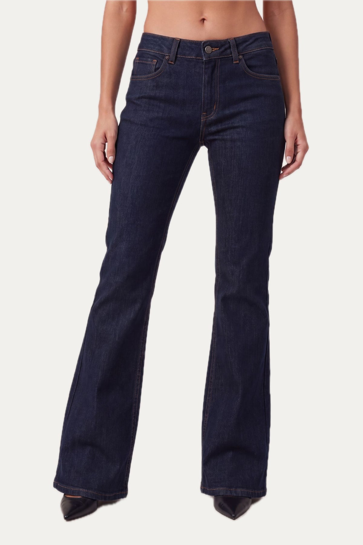 Jeans a zampa JANE in tessuto comfort - Denim Zero