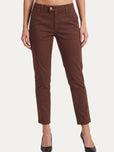 Pantalone CHINO in cotone gabardina - Cioccolato