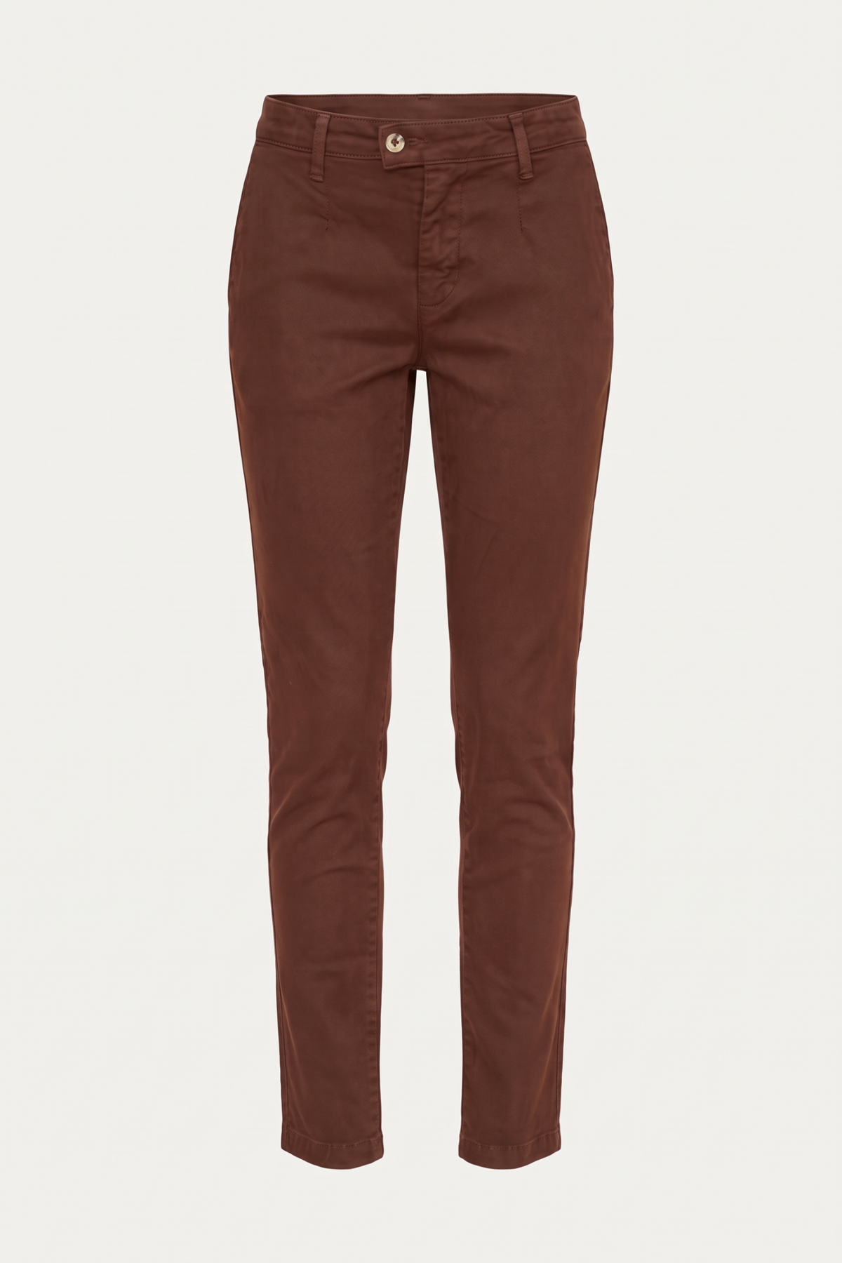Pantalone CHINO in cotone gabardina - Cioccolato