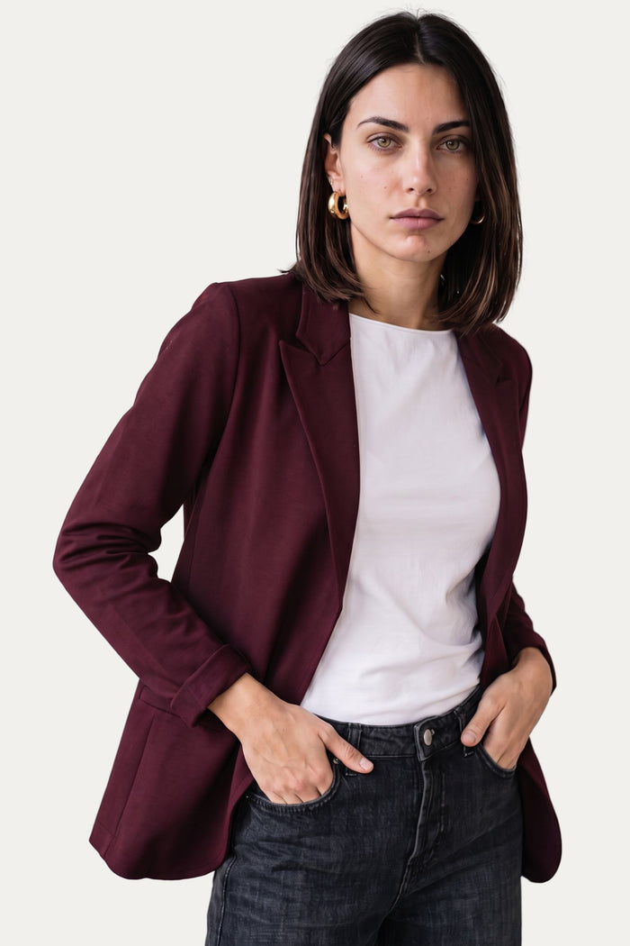 Giacca punto Milano JOLIE - Burgundy