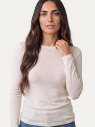 Cachemirina ultralight girocollo - Panna