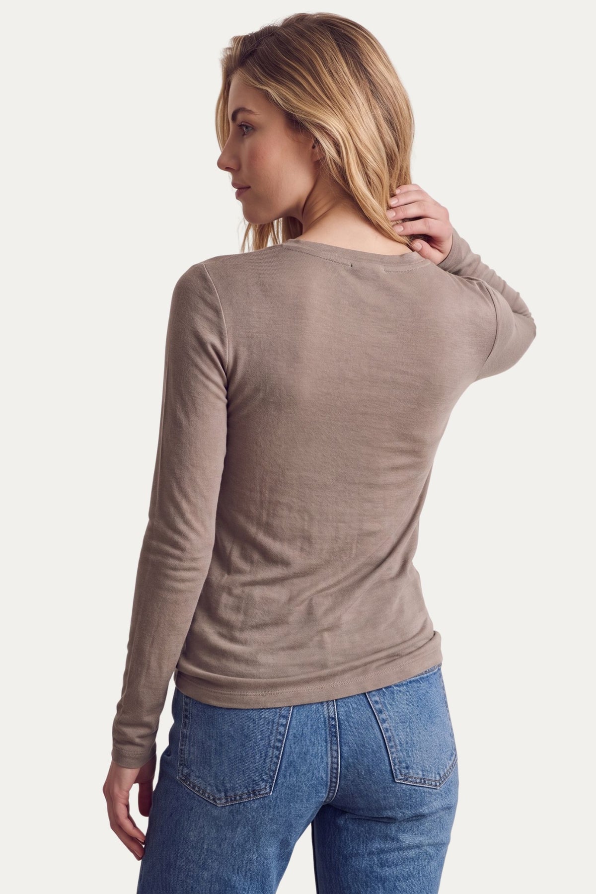 Cachemirina ultralight scollo a V - Taupe