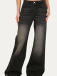 Jeans palazzo DEA tessuto slegato - Denim Bruciato