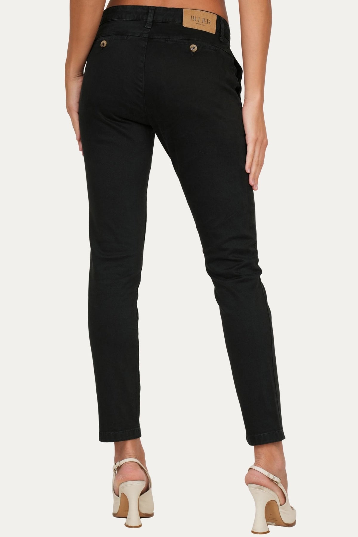 Pantalone CHINO in cotone gabardina - Nero