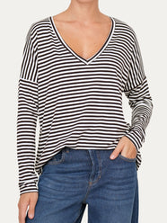 Maglia scollo a V Comfy - Moro