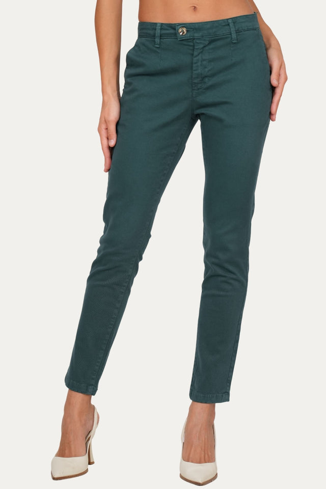 Pantalone CHINO in cotone gabardina - Ottanio