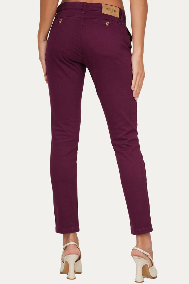 Pantalone CHINO in cotone gabardina - Vino