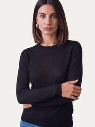 Cachemirina ultralight girocollo - Nero