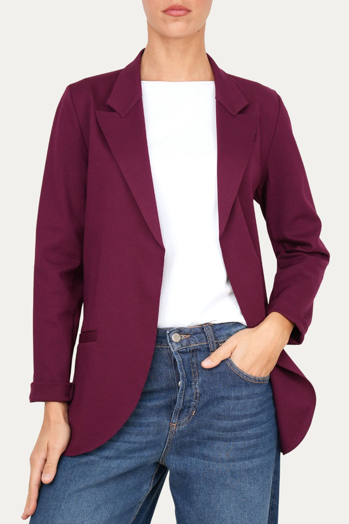 Giacca punto Milano JOLIE - Burgundy