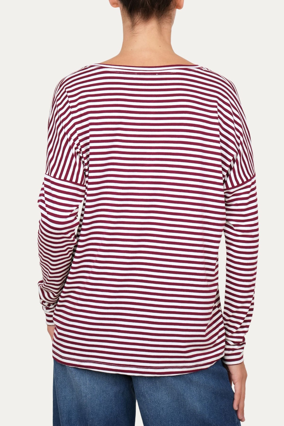 Maglia scollo a V Comfy - Vino