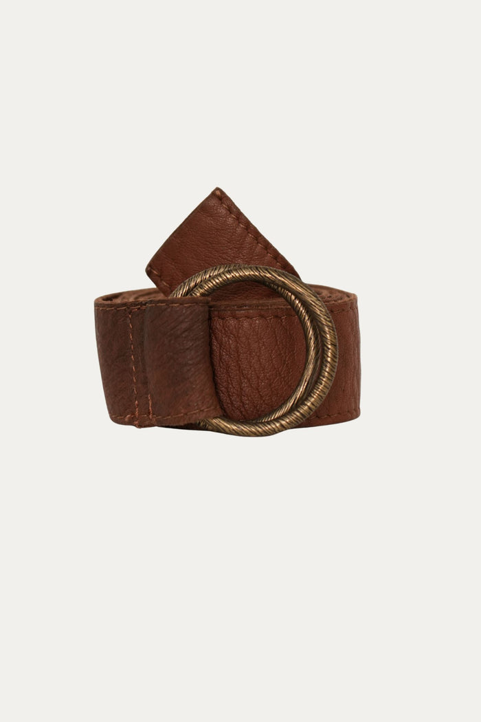 Bulier-Cinturón con doble anilla - marrón oscuro 