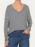 Maglia scollo a V Comfy - Nero