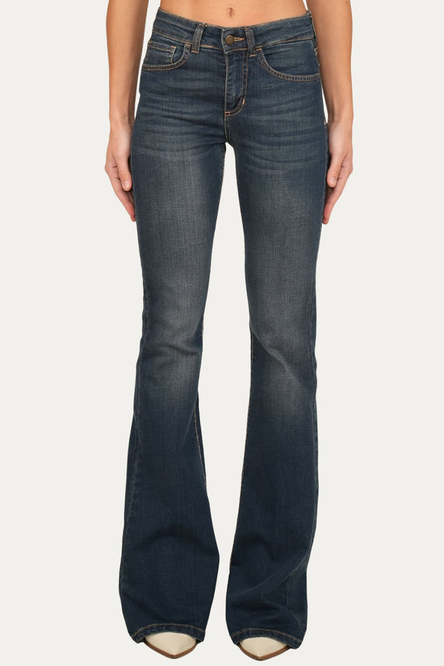 Jeans a zampa JANE in tessuto stretch - Denim Thè