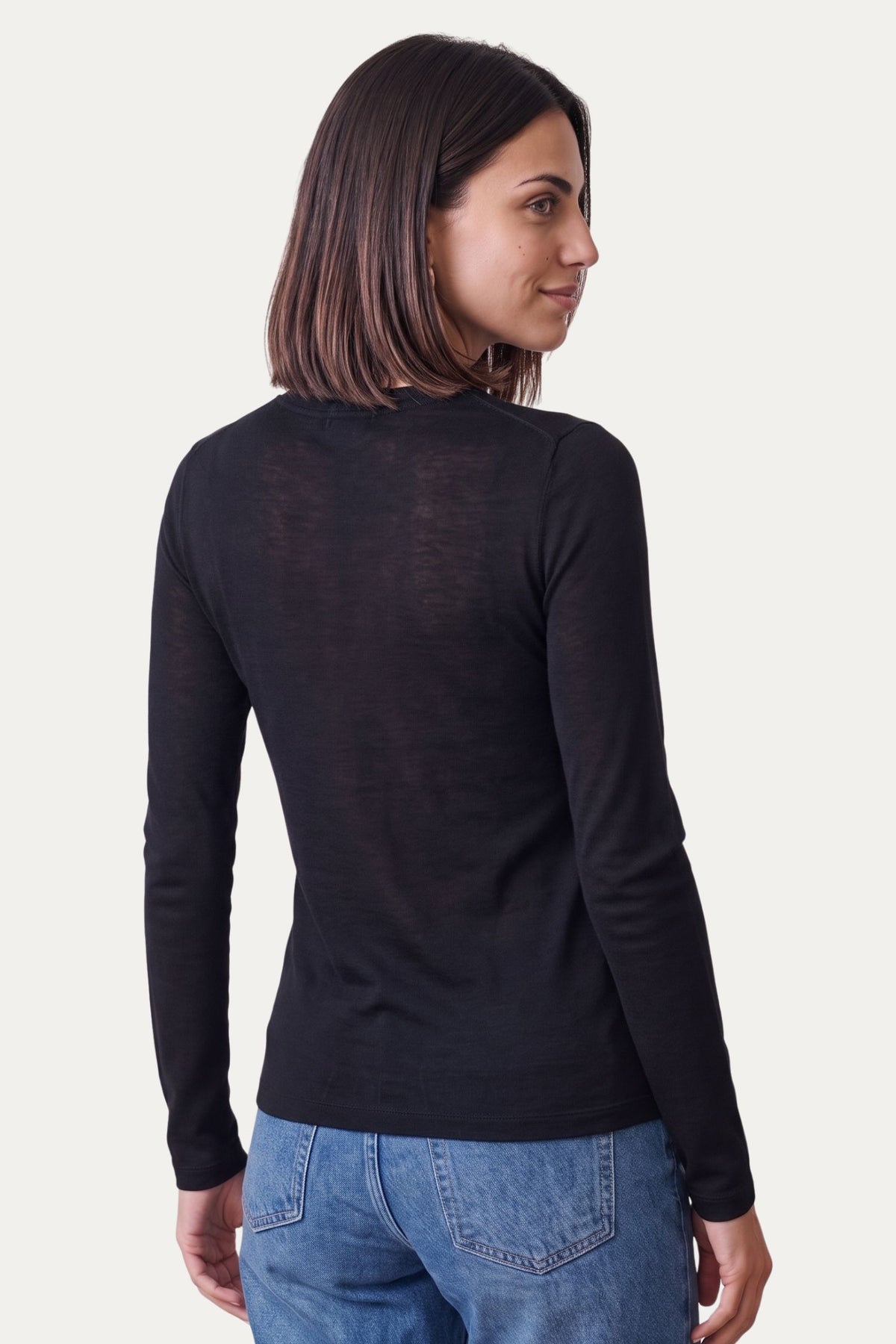 Cachemirina ultralight girocollo - Nero