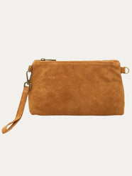 Pochette SARA in camoscio - Cuoio