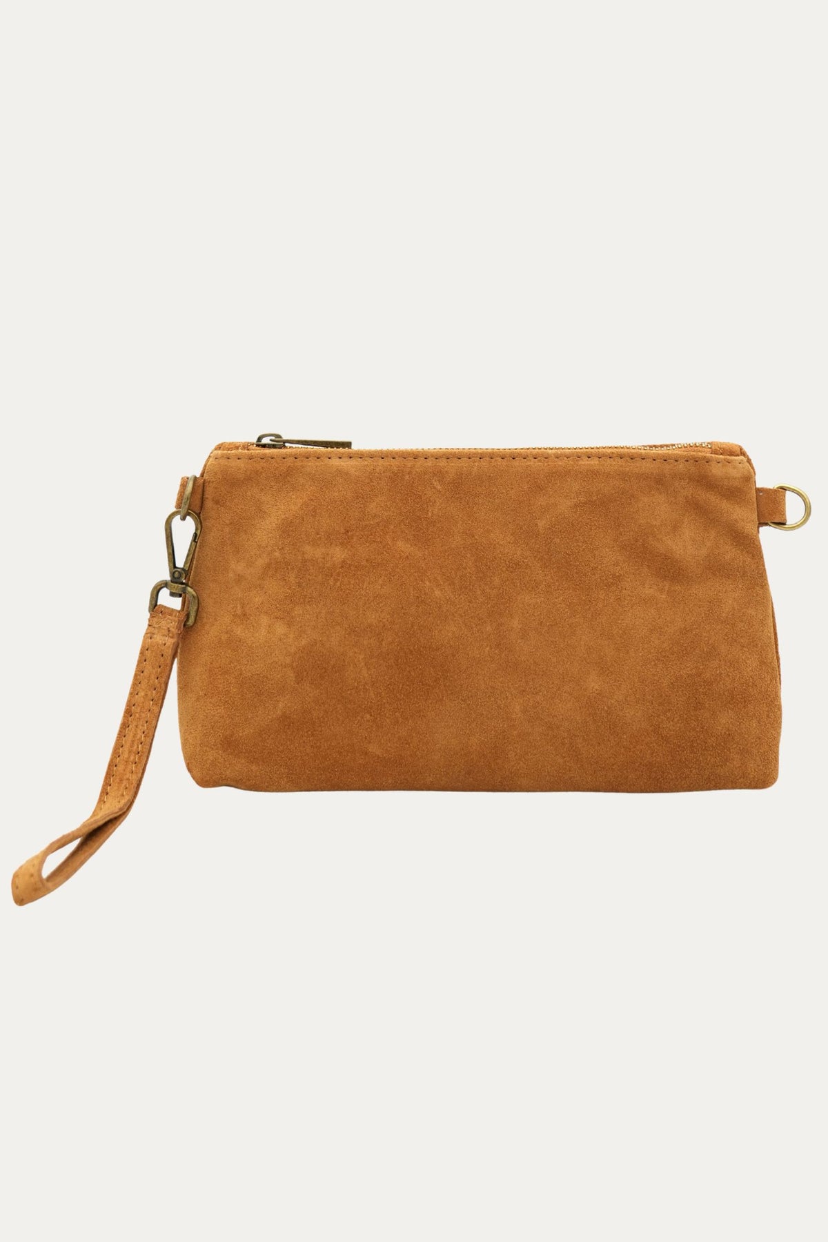 Pochette SARA in camoscio - Cuoio
