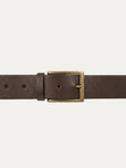 Cintura in pelle con fibbia Ottone - Moro