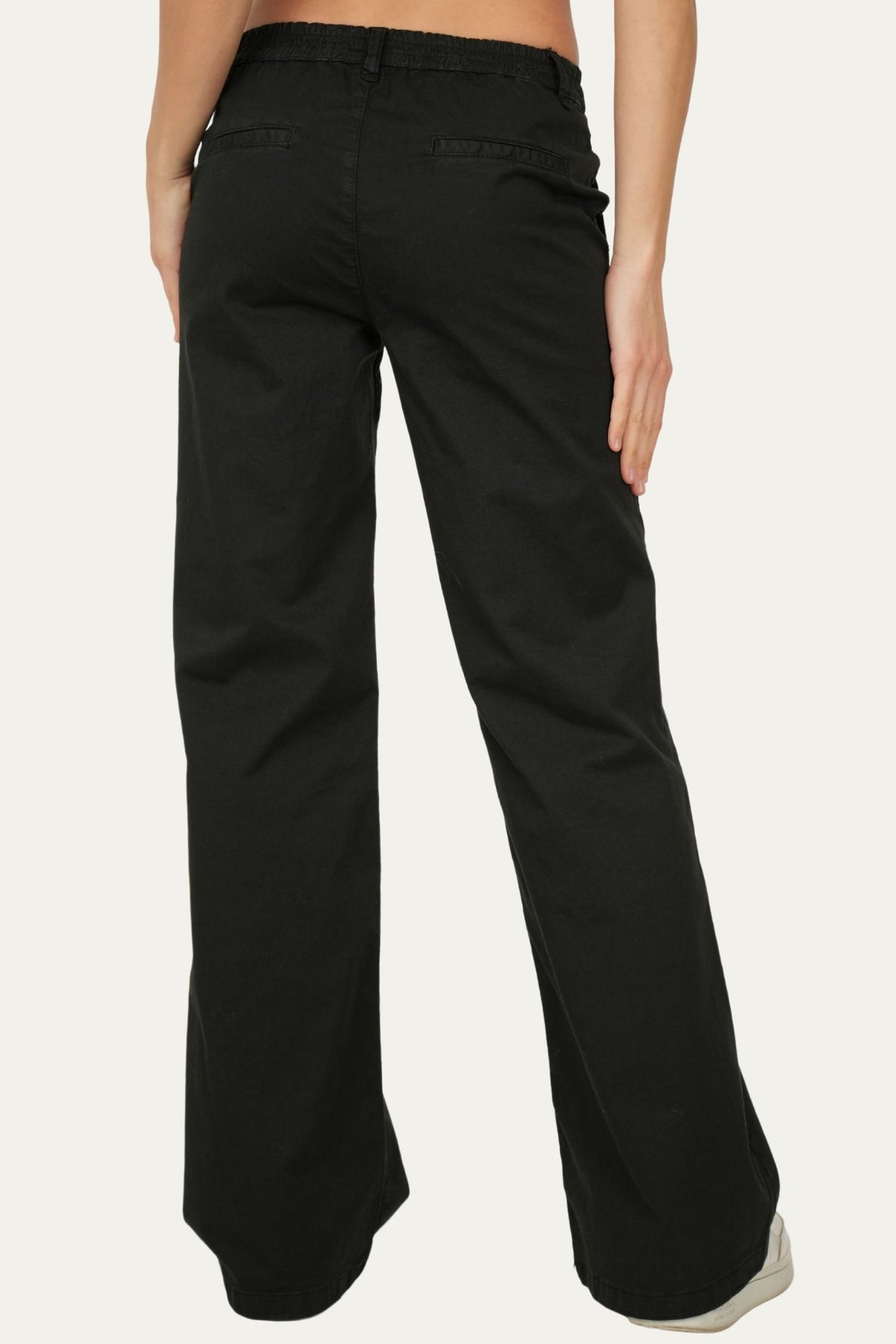 Pantalone palazzo LIA cotone Light - Nero
