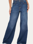 Jeans palazzo DEA tessuto slegato - Denim Blu