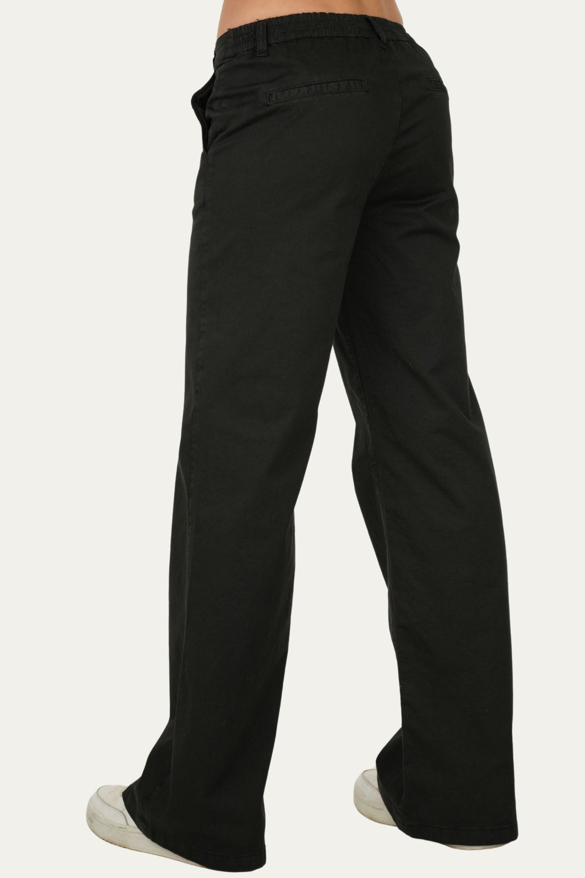 Pantalone palazzo LIA cotone Light - Nero