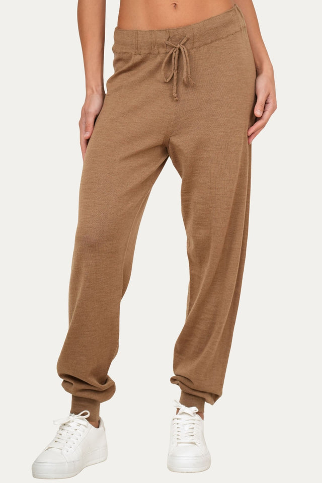 Pantalone boyfriend in lana merino Zegna Baruffa - Biscotto