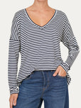 Maglia scollo a V Comfy - Blu Notte