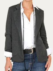 Giacca spigata monopetto classy - Nero Grigio