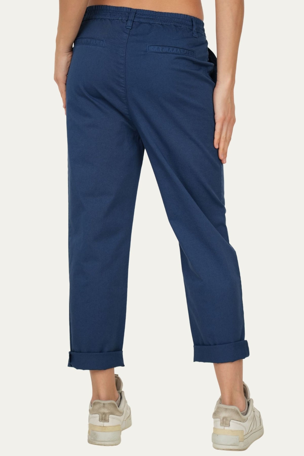 Pantalone boyfriend SALLY cotone Light - Blu