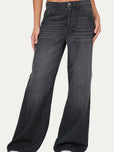 Jeans palazzo DEA tessuto slegato - Denim Nero